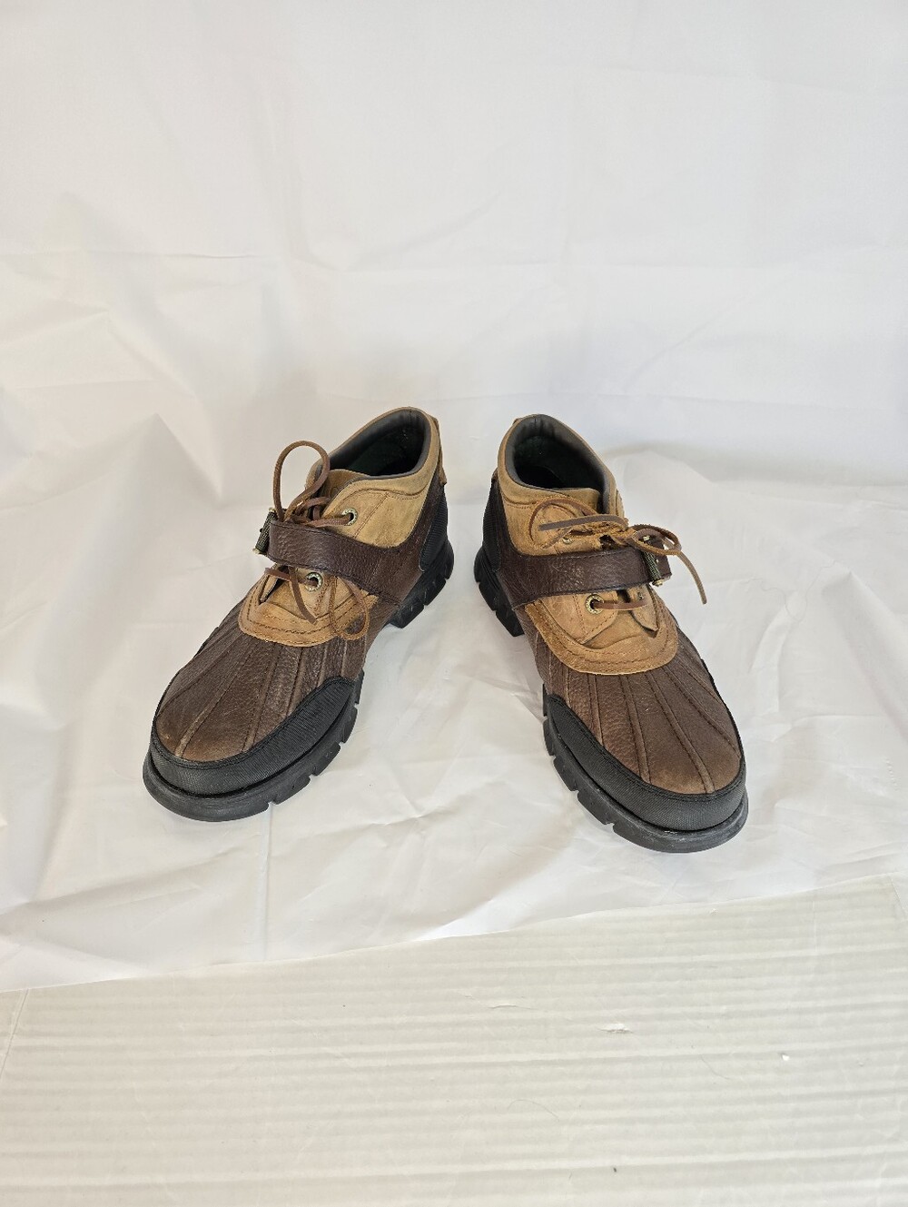 Polo Ralph Lauren Dover III Boots Leather Tan Brown Duck Boots Men's 10.5